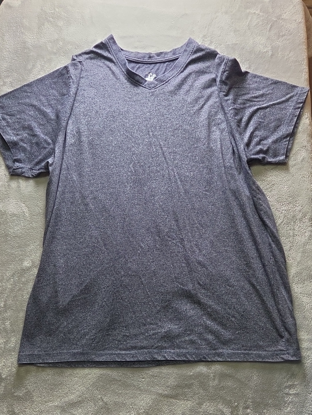 Beverly Hills Polo Club Men's Heathered Charcoal V-Neck Tee Size XL